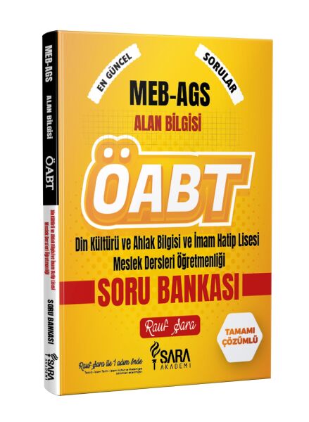 Rauf Şara - 2025 MEB - AGS  ÖABT Sarı Soru Bankası