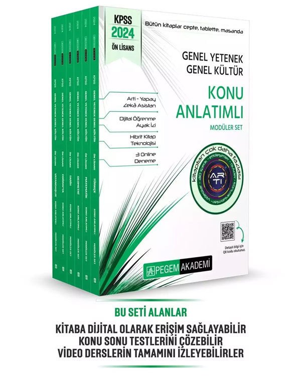 2025 KPSS Genel Yetenek Genel Kültür Ön Lisans Konu Anlatımlı Modüler Set (6 Kitap) - Pegem