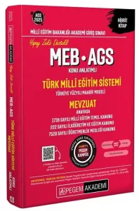 Pegem 2025 MEB AGS Türk Milli Eğitim Sistemi ve Mevzuat Konu Anlatımlı Pegem Akademi Yayınları