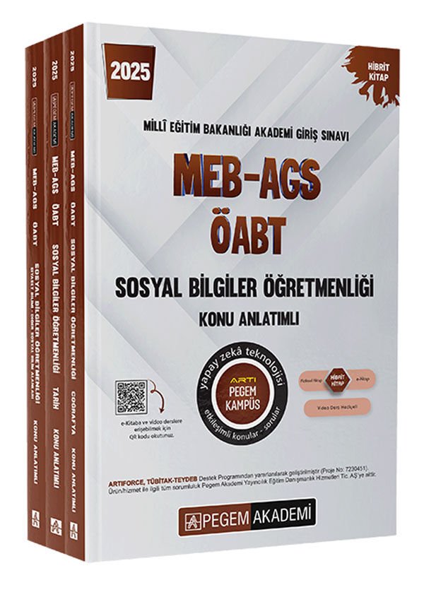 2025 MEB-AGS-ÖABT Sosyal Bilgiler Öğretmenliği Konu Anlatımlı (3 Kitap)