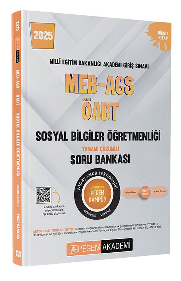 2025 MEB-AGS-ÖABT Sosyal Bilgiler Öğretmenliği Tamamı Çözümlü Soru Bankası