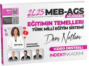 2025 MEB-AGS EĞİTİMİN TEMLLERİ TÜRK MİLLİ EĞİTİM SİSTEMİ DERS NOTLARI VİDEO DESTEKLİ