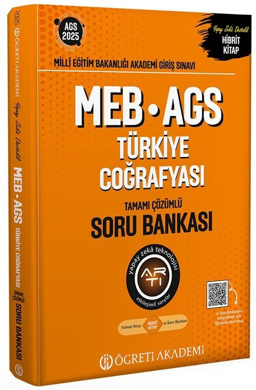 ÖĞRETİ AKADEMİ 2025 MEB-AGS Türkiye Coğrafyası Tamamı Çözümlü Soru Bankası