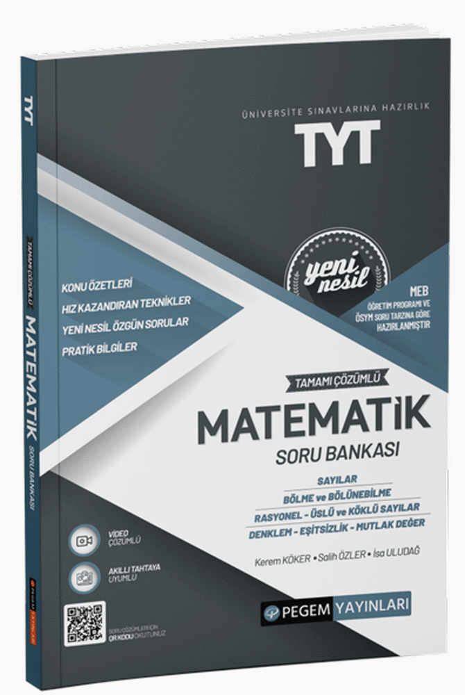 Pegem TYT Matematik Sayılar Bölme ve Bölünebilme Rasyonel Üslü Köklü Sayılar