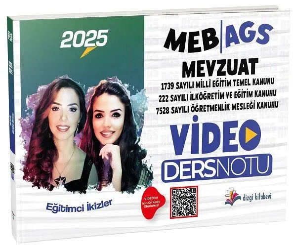 Dizgi Kitap 2025 MEB-AGS Mevzuat Bilgisi Video Ders Notu - Eğitimci İkizler Dizgi Kitap