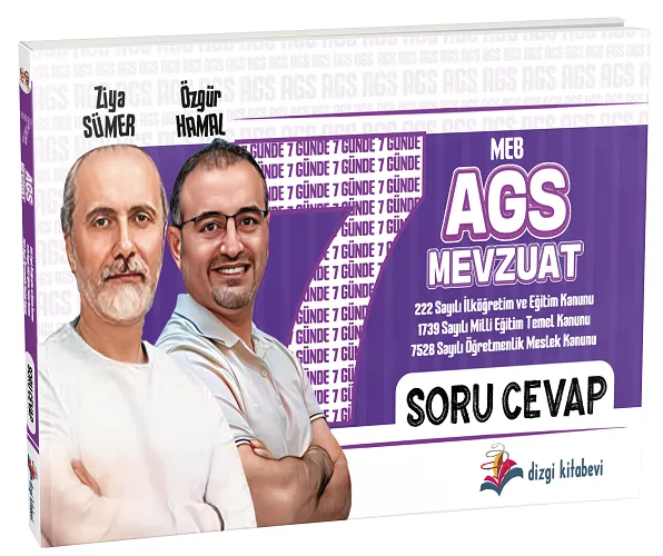 Dizgi Kitap 2025 MEB-AGS Mevzuat 7 Günde Soru Cevap - Özgür Hamal, Ziya Sümer Dizgi Kitap