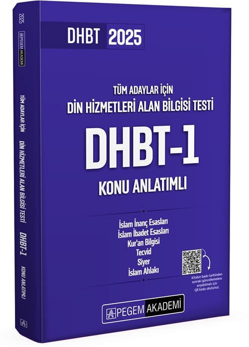 PEGEM AKADEMİ - 2025 Din Hizmetleri Alan Bilgisi Testi DHBT-1 Konu Anlatımlı