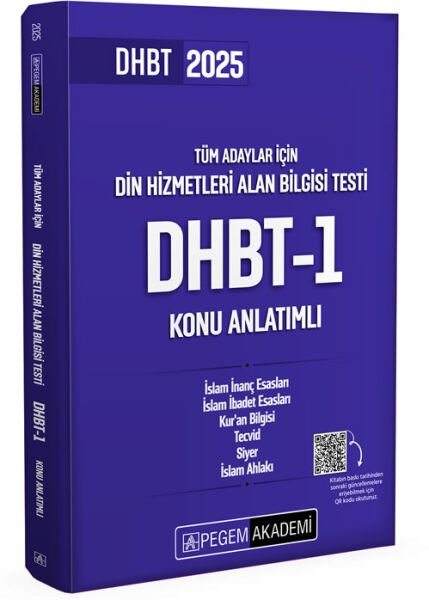 PEGEM AKADEMİ - 2025 Din Hizmetleri Alan Bilgisi Testi DHBT-1 Konu Anlatımlı