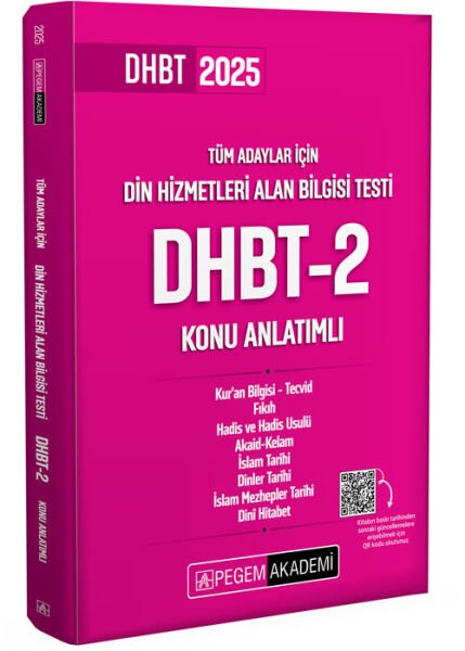 PEGEM AKADEMİ - 2025 Din Hizmetleri Alan Bilgisi Testi DHBT-2 Konu Anlatımlı